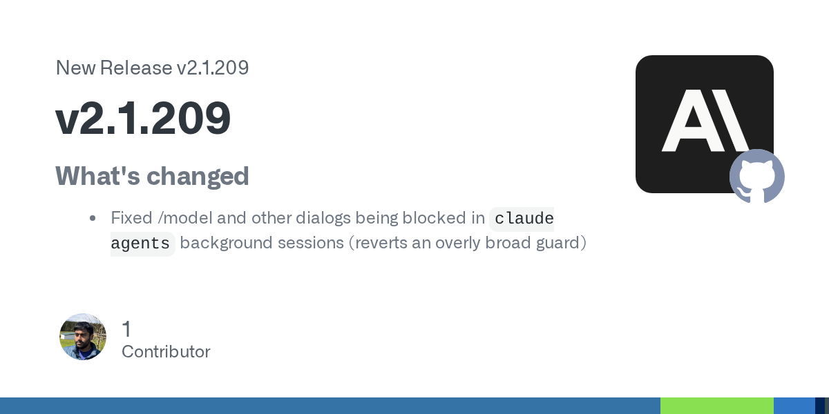 v2.1.209: fix /model dialog in Claude agents