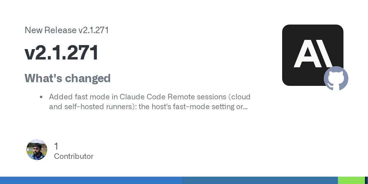 Claude Code v2.1.271: fast mode, mouse support, sandbox domains