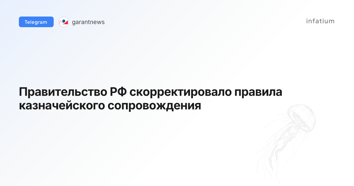 Правительство РФ скорректировало правила казначейского сопровождения