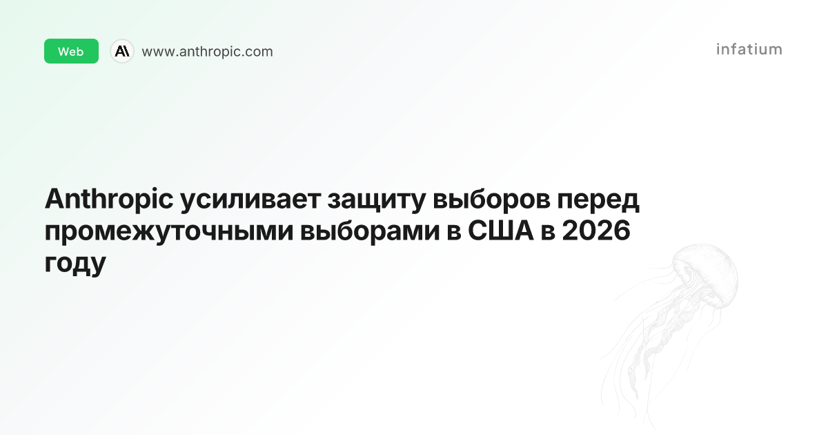 Anthropic усиливает защиту выборов перед промежуточными выборами в США в 2026 году