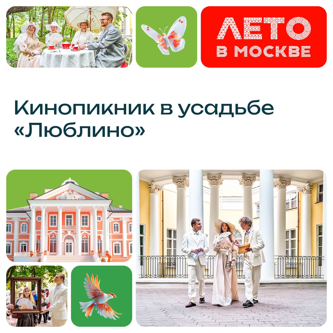 Летний кинопикник в усадьбе Люблино
